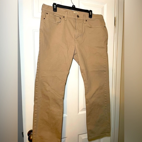 J Crew Men’s Tan Jeans Size 36X30 KURABO Premium Japanese Fabric - Picture 1 of 8